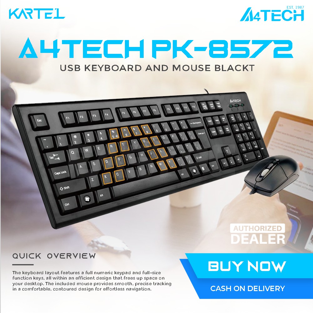 A4Tech KRS8572 USB Keyboard and Mouse Combo Brandnew and Original