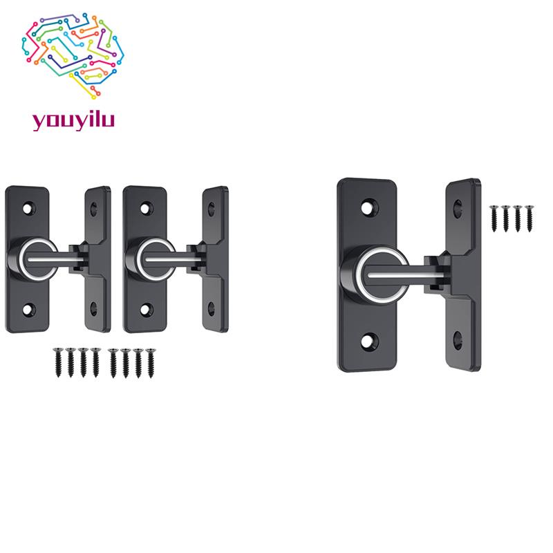 Heavy Duty 90° Barn Door Latch Lock – Zinc Alloy, Matte Black, Night Glow, For Sliding Doors, Gardens, Garages & Bathrooms