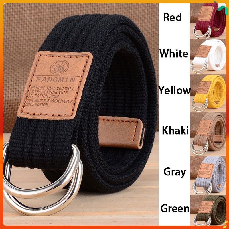 Quick Adjustment Double Buckle Canvas Belt for Men Women