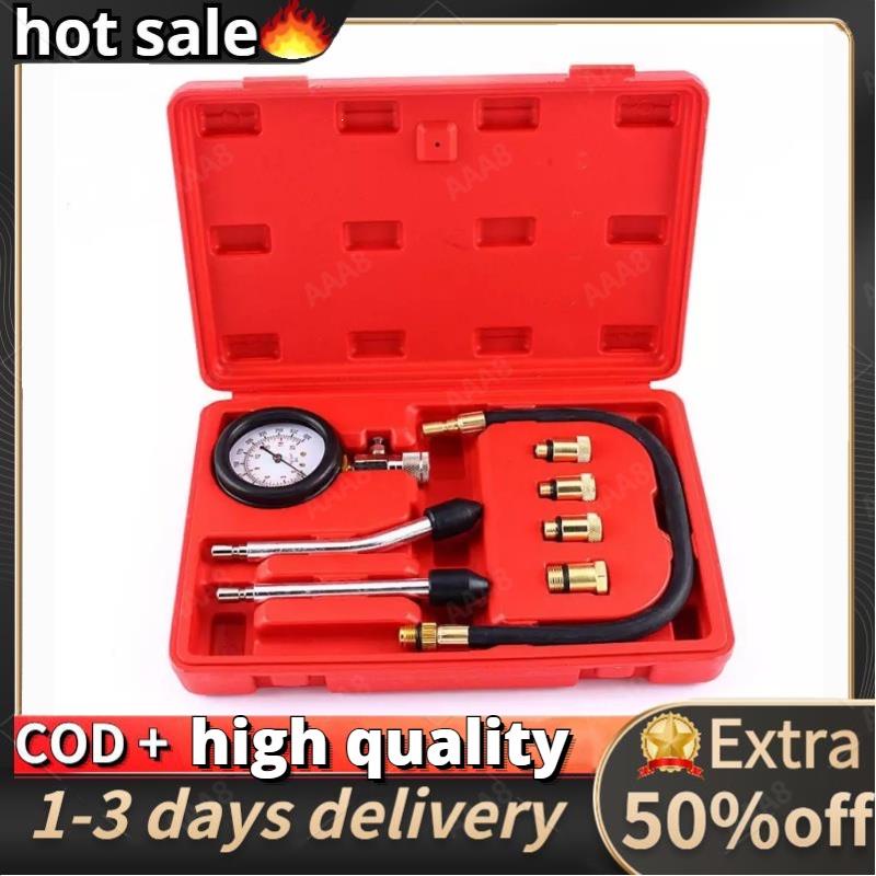 Automotive Motorcycles Petrol Engine Compression Test Gauge Tester Kit