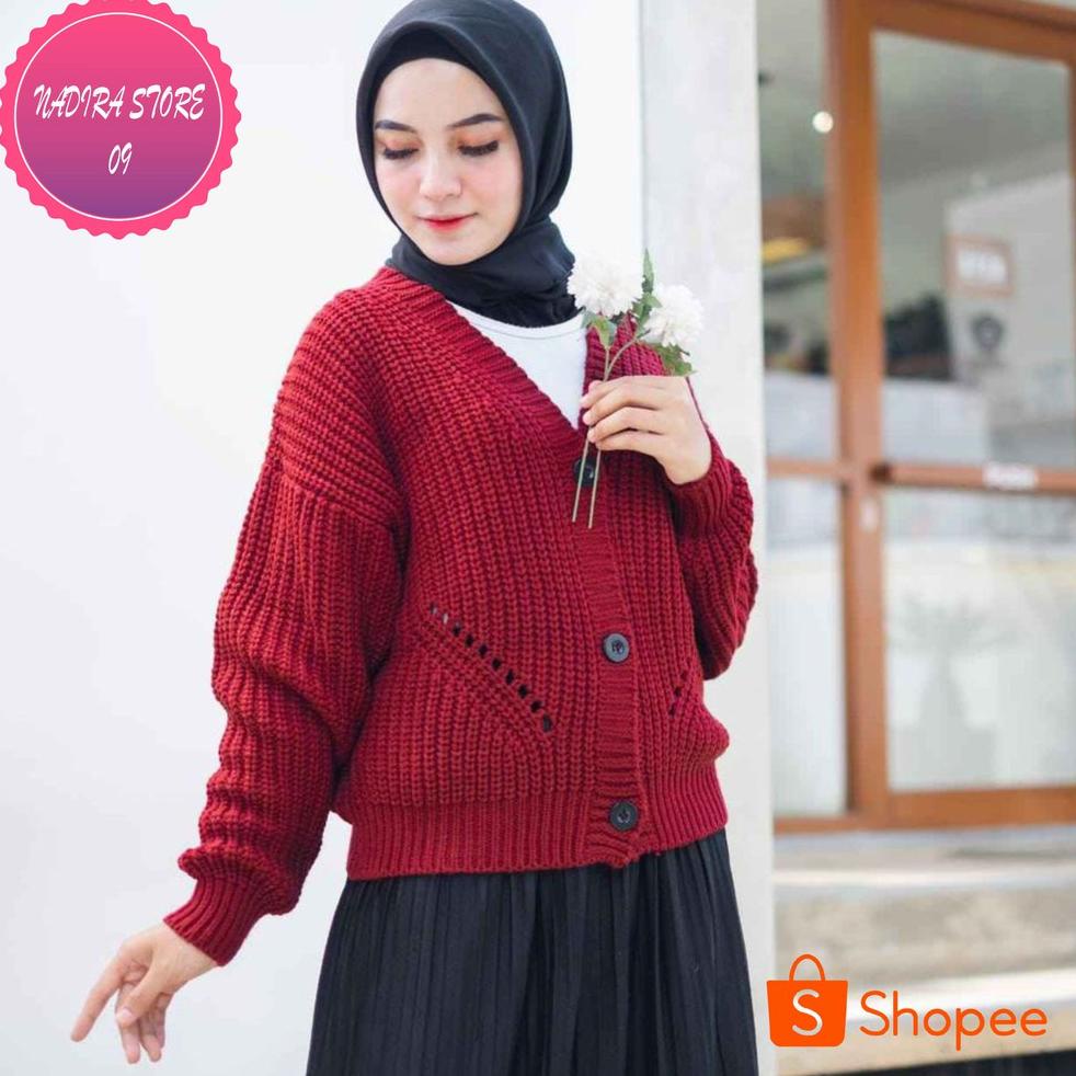 Nyk48 CARDIGAN Knit Button PREMIUM Pattern $ | Shopee Philippines