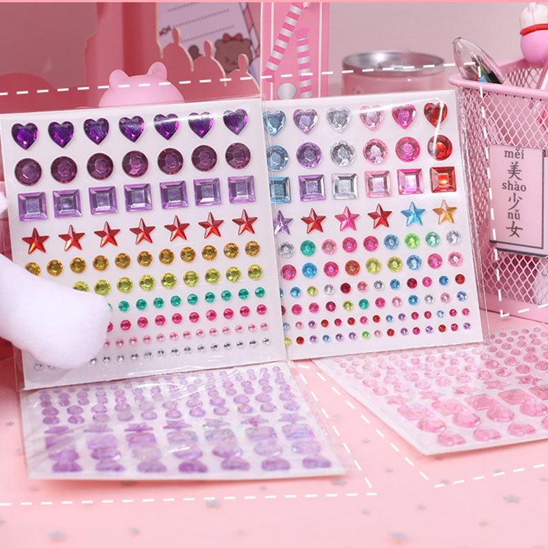 Shiny Crystal Diamond Stickers Cute DIY Mobile Phone Album Decoration ...