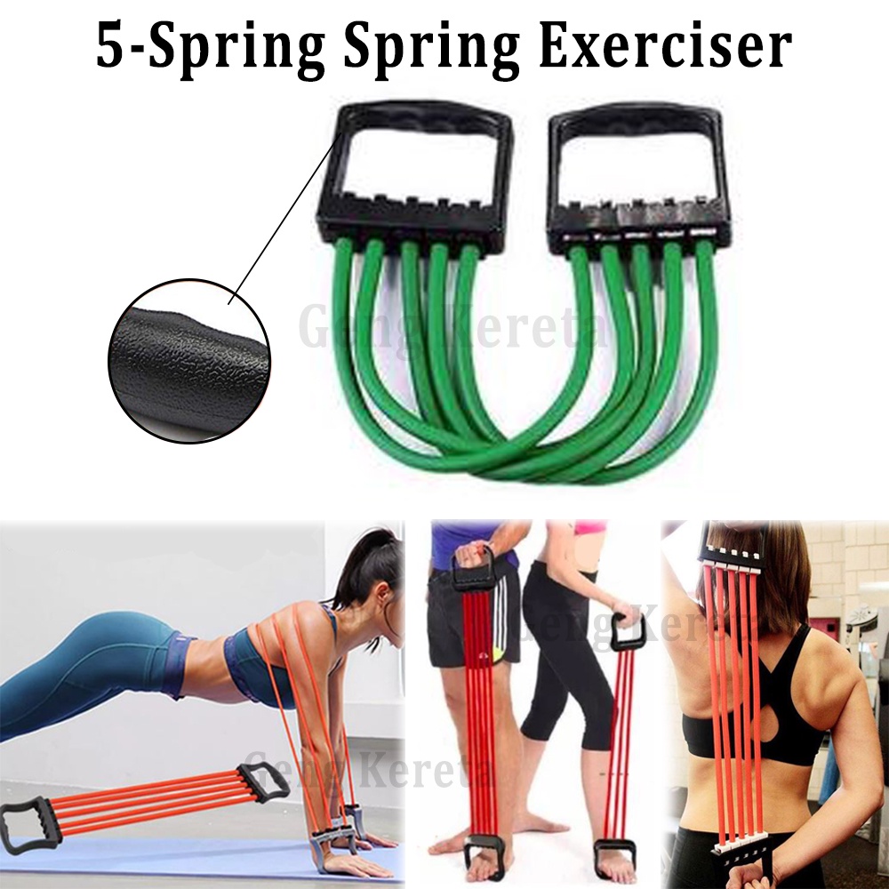 Gym Equipment Exercise Spring 5 Spring Exerciser Chest Pull Expander ...
