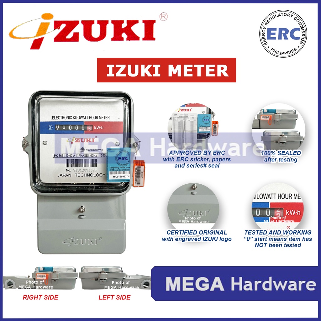 ORIGINAL Electrical Meter or Submeter Sealed and Tested w/ ERC ...