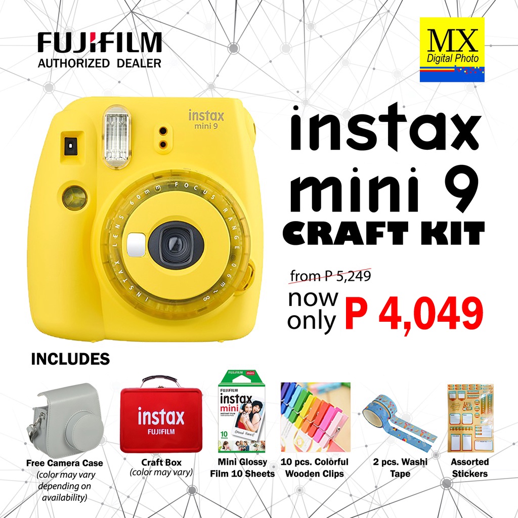 Authentic Fujifilm Instax Mini Craft Kit with FREE Camera Case
