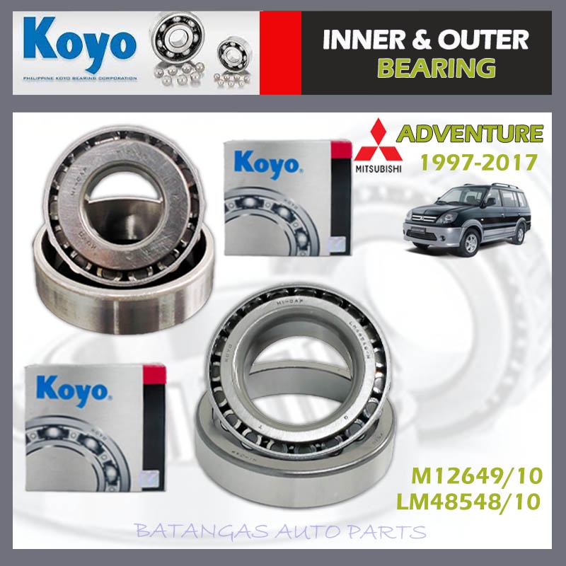 WHEEL BEARING INNER AND OUTER FRONT MITSUBISHI ADVENTURE 19972017(SET