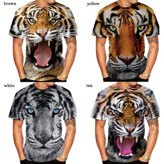 3D Print Animals T Shirt Men Tiger 3D T-Shirt Punk Print T Shirts Short  Sleeve Men Tshirt DIY : : Clothing, Shoes & Accessories