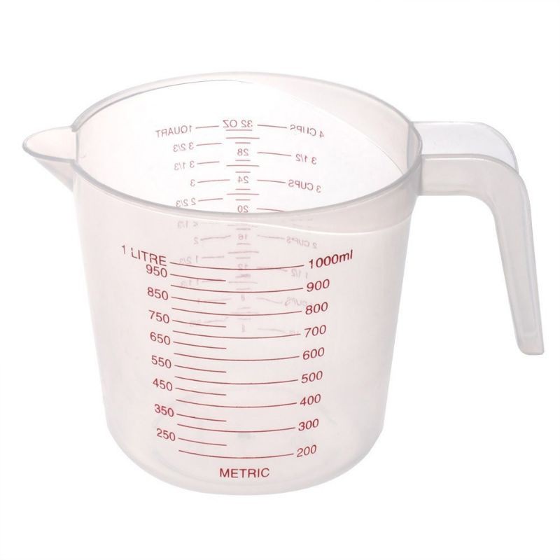 COD 1Liter Clear Plastic Measuring Pitcher Jug Cup Baking Measuring Container 1000ML Shopee