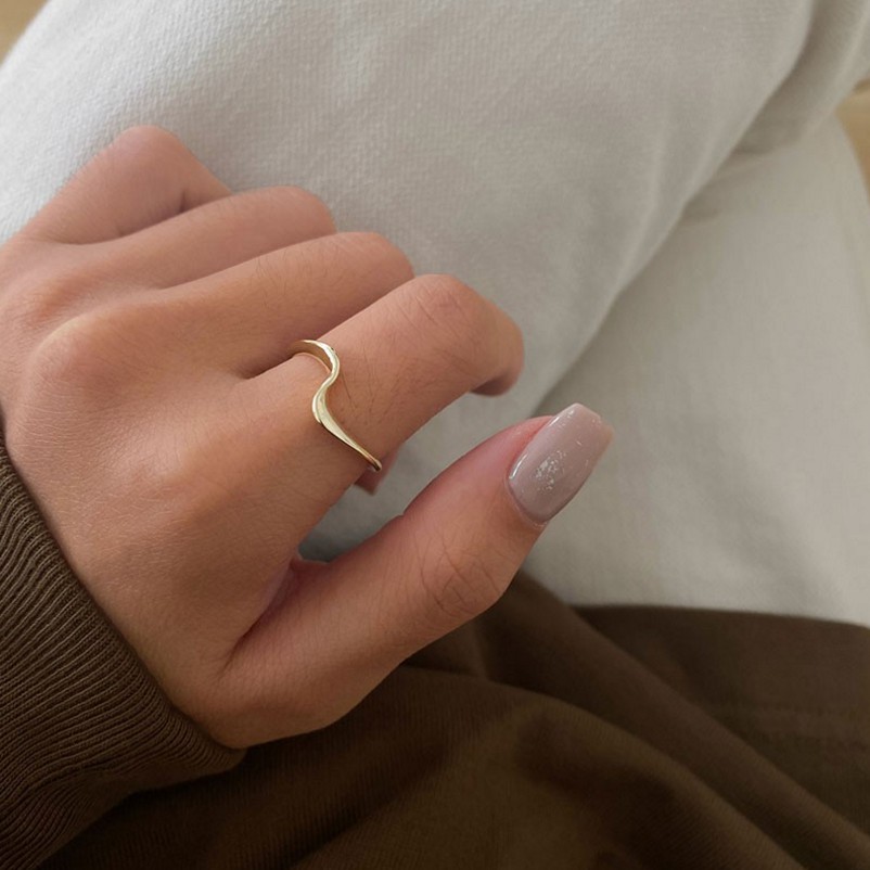 Fashion wave shape pure copper ring Shopee Philippines