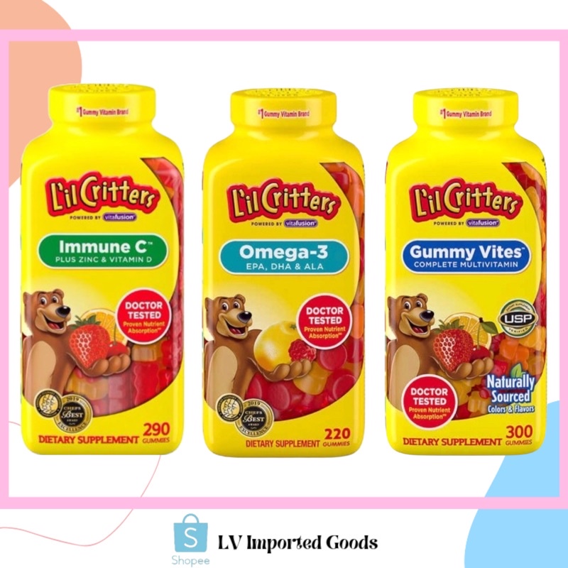 Lil Critters Gummy Vitamins & Omega3 DHA EXP 4/2023 Shopee Philippines