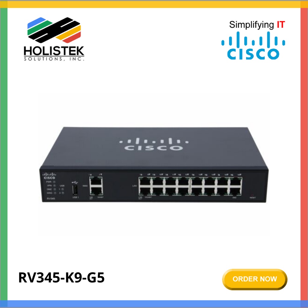 Cisco RV345 Dual WAN Gigabit VPN Router / Firewall (RV345-K9-G5) I ...