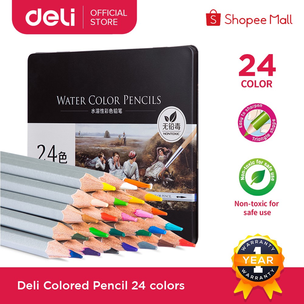 Deli Color Pencil 72/48/36/24 pcs Art Draw Painting Colored Pencil