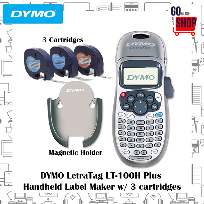 DYMO LetraTag LT100H/ LT100H Plus Handheld Label Maker Blue/ Silver