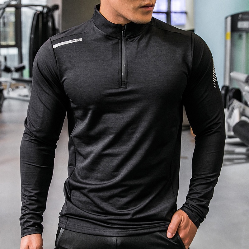 Dry Fit Compression Shirt Men Rashgard Fitness Long Sleeves Running Shirt Men Gym T Shirt 2825