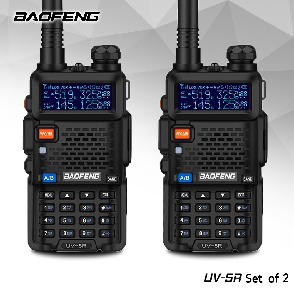 Baofeng UV-5R VHF/UHF Dual Band Two-Way Radio Set of 2 | Shopee Philippines