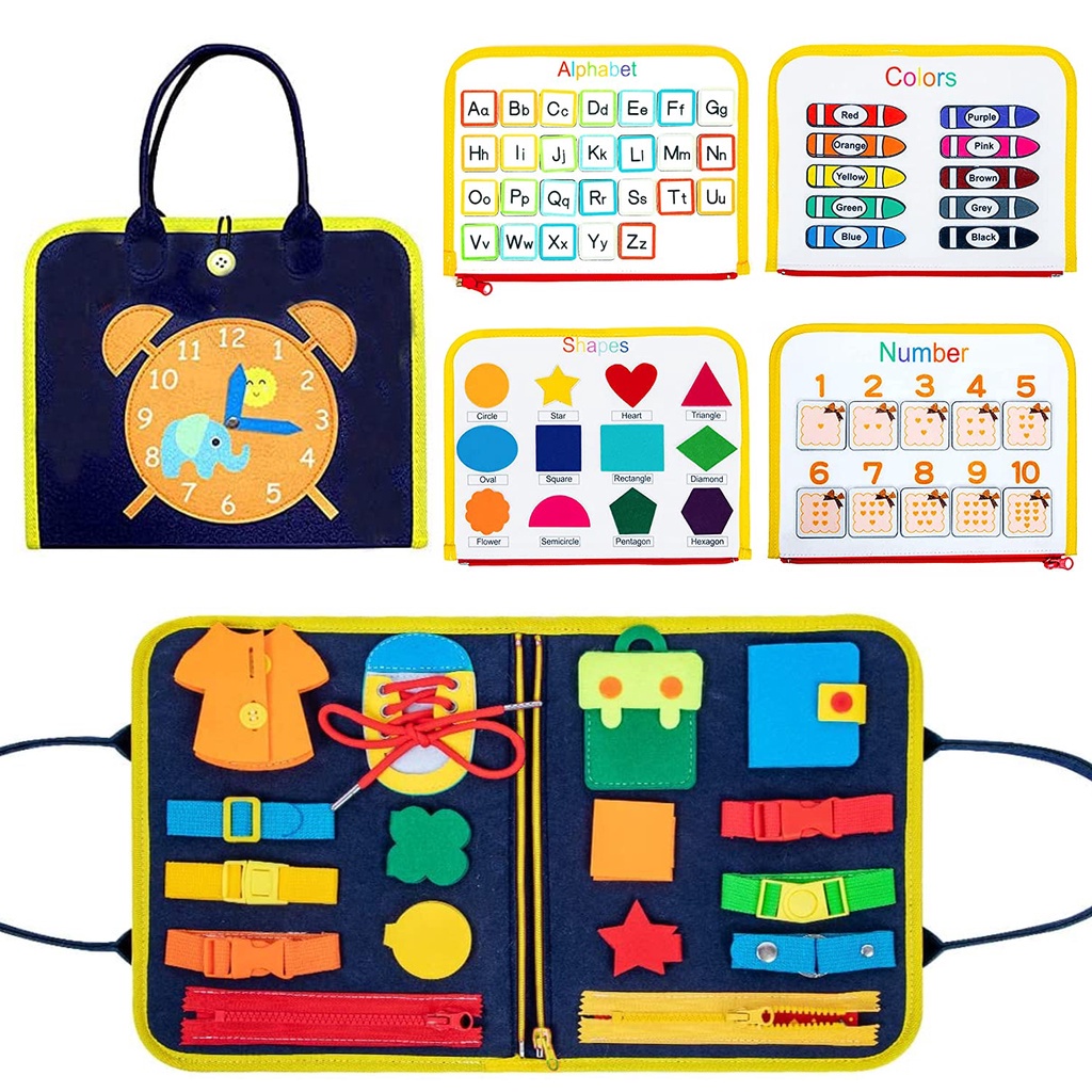 Toddler Busy Board With Double Extra DIY Page Montessori Toys Early