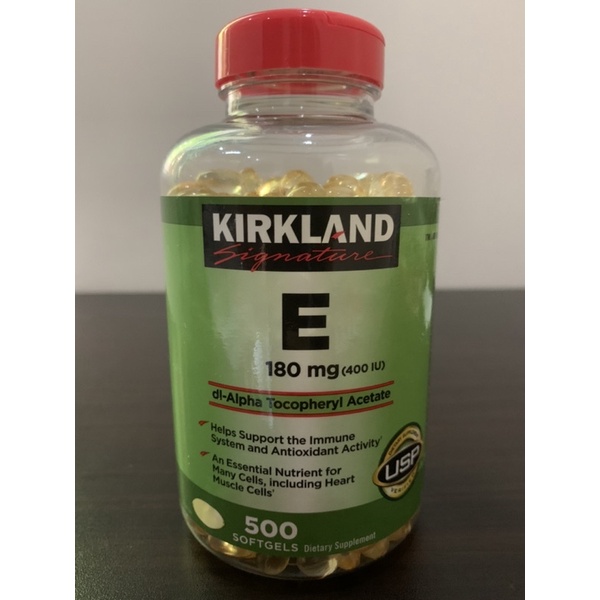 Kirkland Vitamin E 180mg(400IU) 500 softgels Shopee Philippines