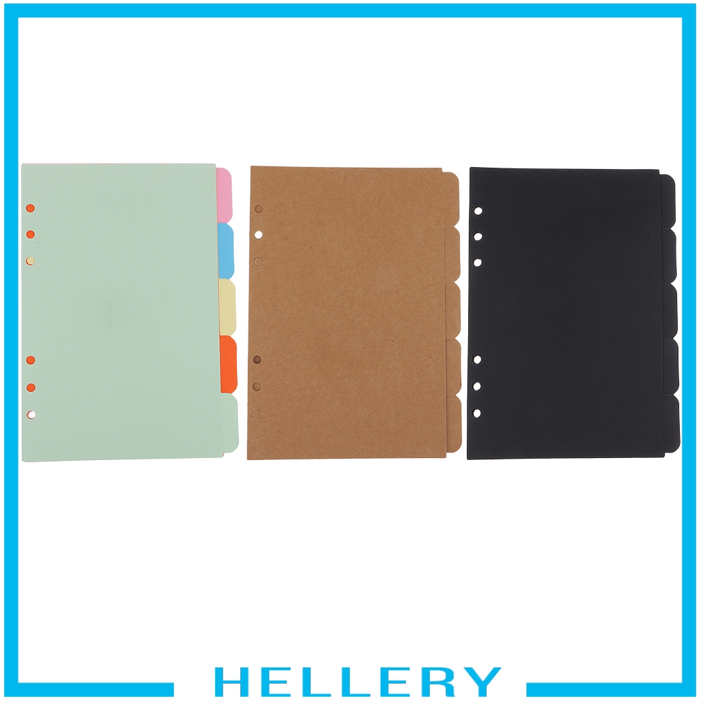 [HELLERY] 5pcs A5 Size Kraft Paper Dividers Index Tabs for Paper ...