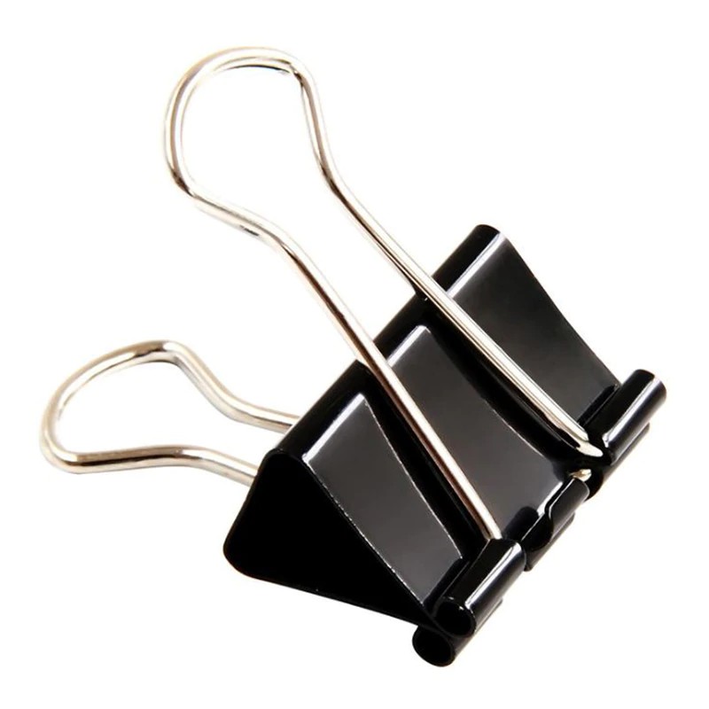 10 pcs Black Metal Binder Clips Notes Letter Paper Clip Binding Securing  clSA*KW