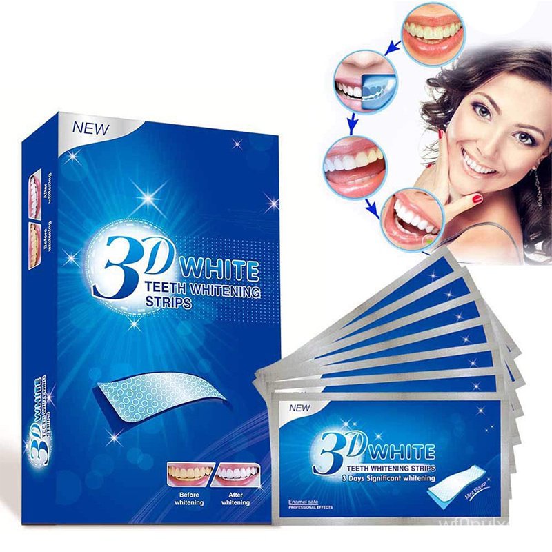 Q4ub 3D Tooth Whitening Strip Removes Yellow and White Teeth Quickly ...