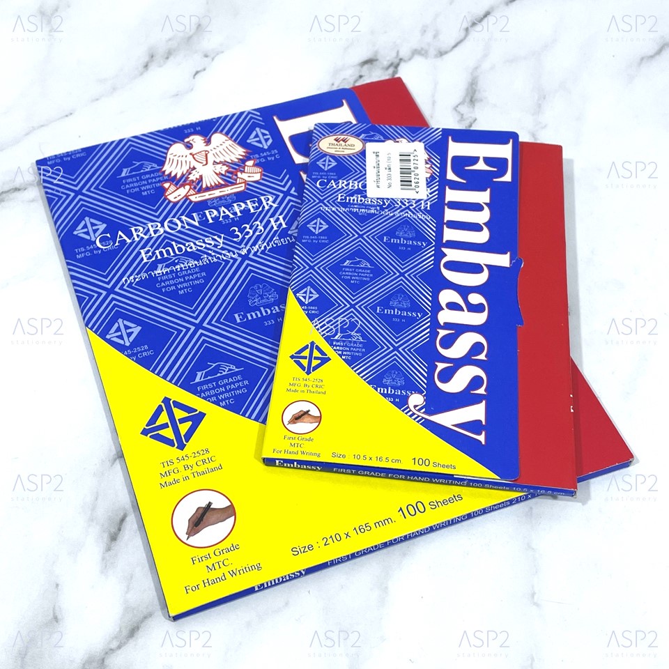 Embassy Carbon Paper Small/Medium/Large Size 100 Sheets/Box Copy Blue ...