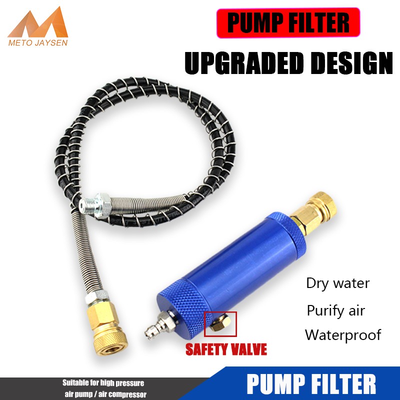 Pump Air High Pressure Filter with and M10x1 Quick Connector Blue 50cm