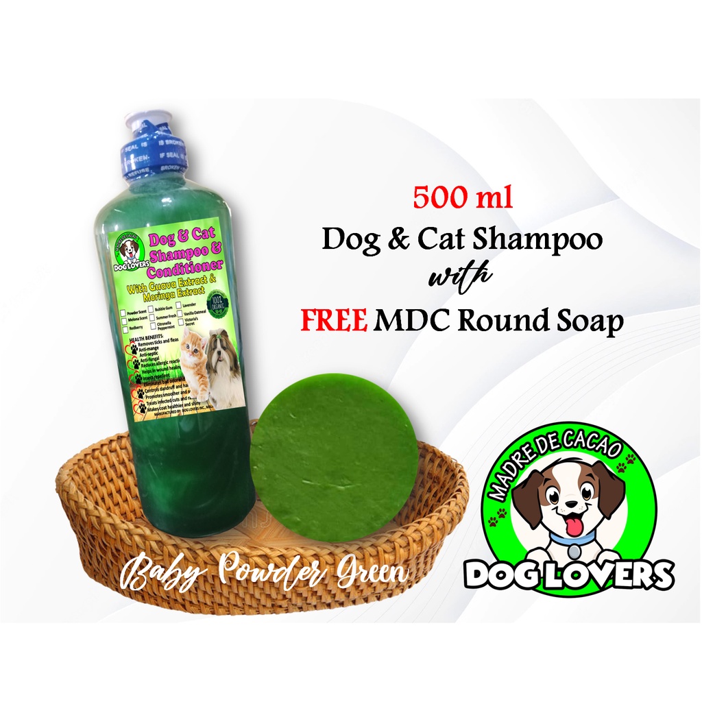 ( 500ML ) DOG & CAT SHAMPOO w/ CONDITIONER w/ FREE 1PC MDC ROUNDSOAP