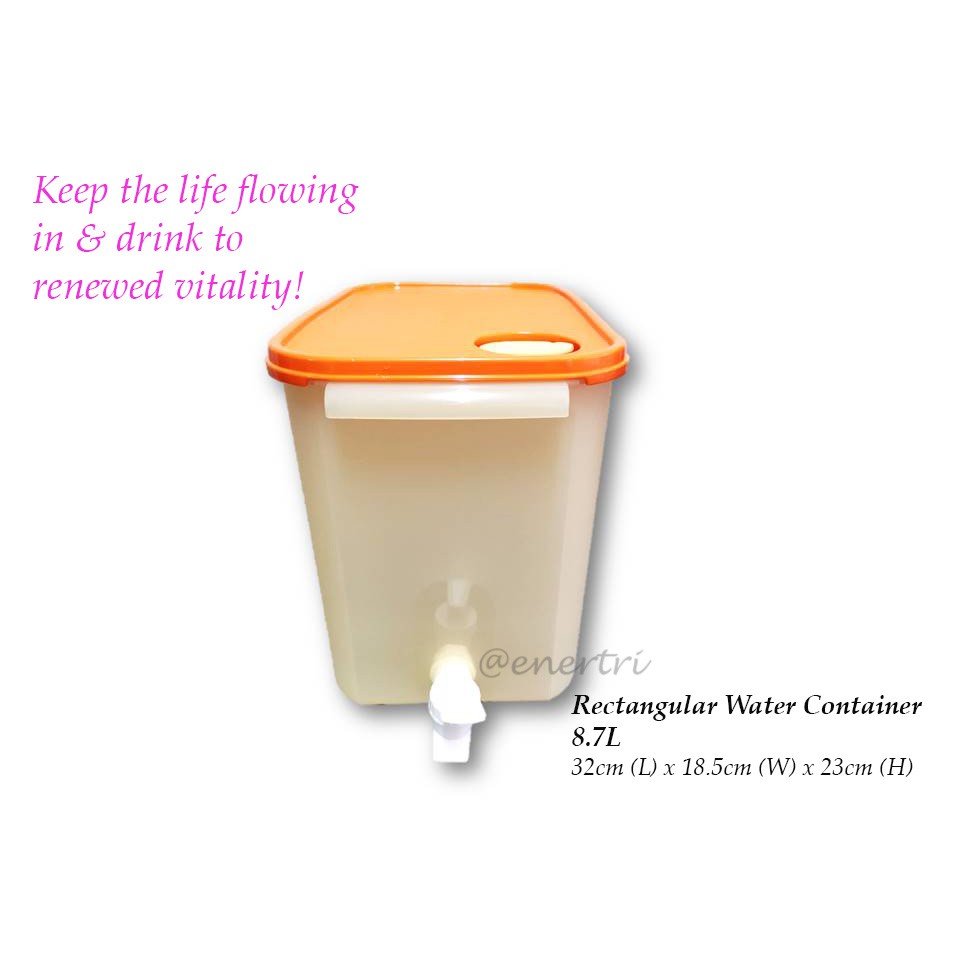 Tupperware Rectangular Water Container 8.7L | Shopee Philippines