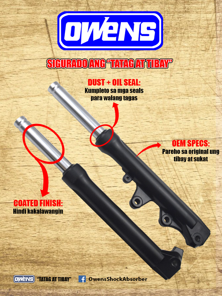 Owens XRM 125 KPY 711 Front Shock Absorber Set 1 Pair Shopee Philippines