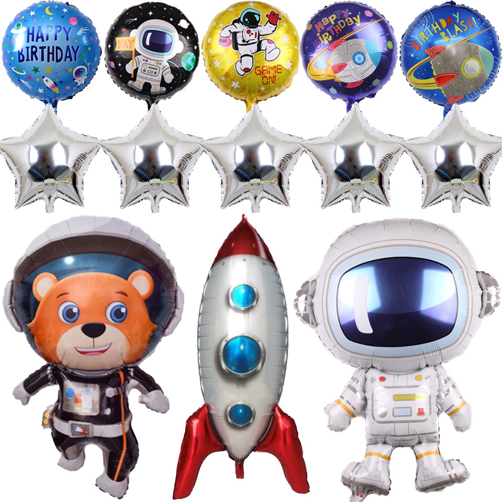 Rocket Astros Balloon Birthday Astronaut Spaceship Foil Balloons ...