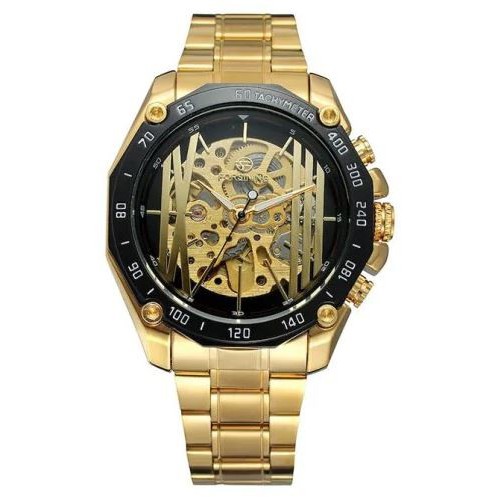 Forsining TM427 Men Hollow Steel Band Mechanical Watch