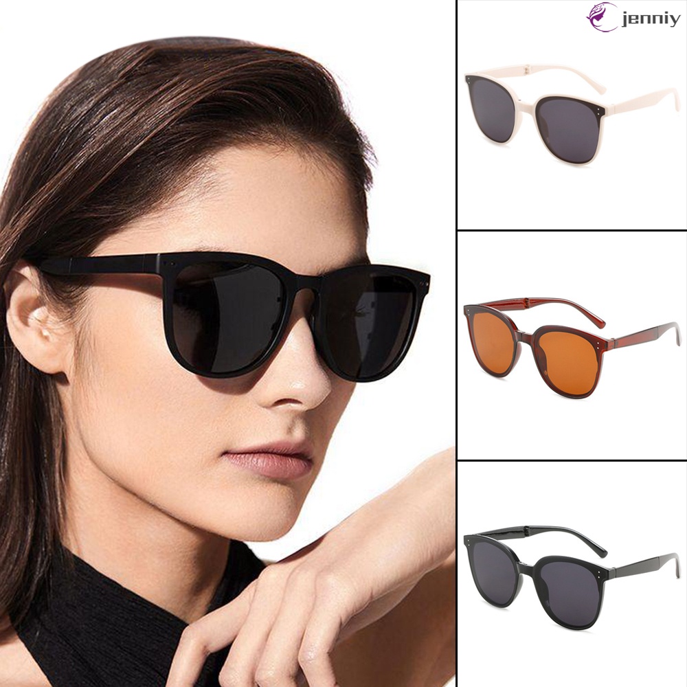 Foldable Retro Sunglasses Square Shape Small Frame PC Sun Glasses ...