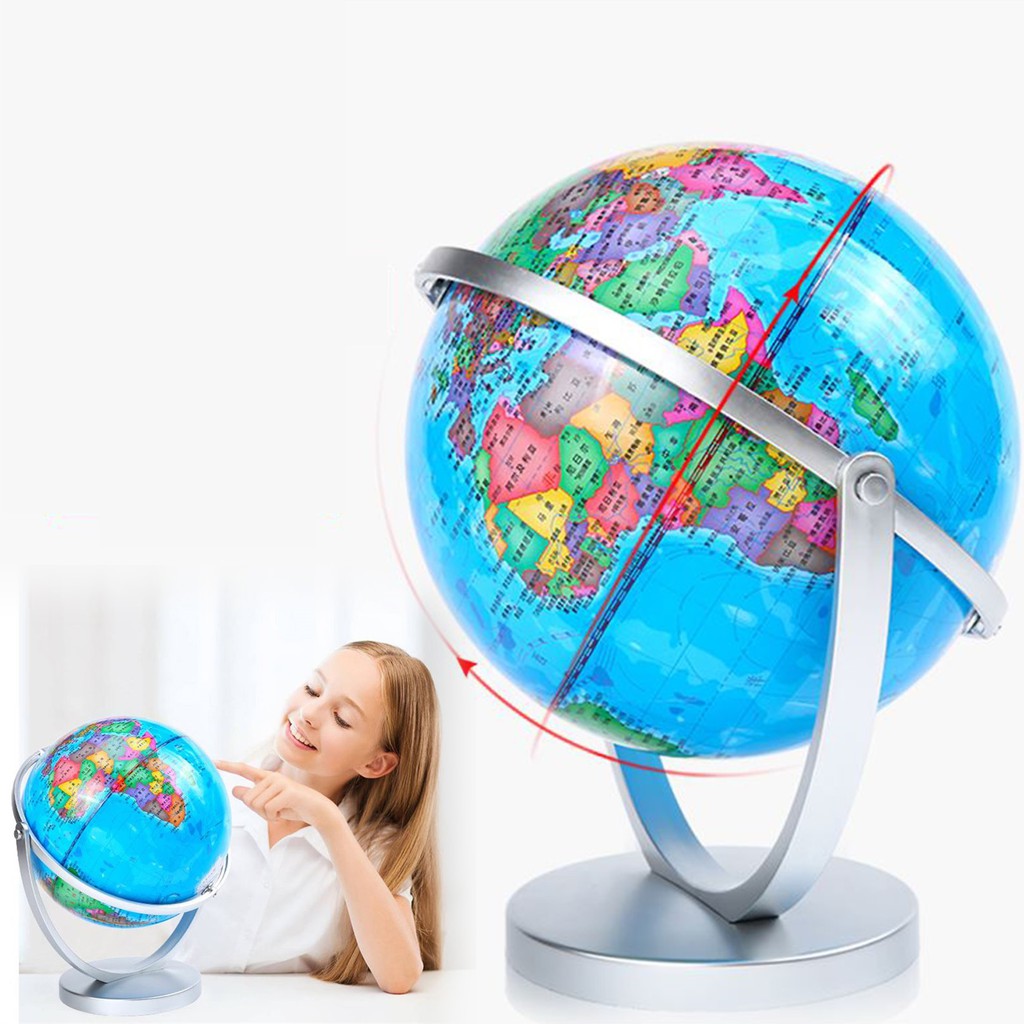 WORLD GLOBE Rotating Swivel Map of Earth Atlas Geography | Shopee ...