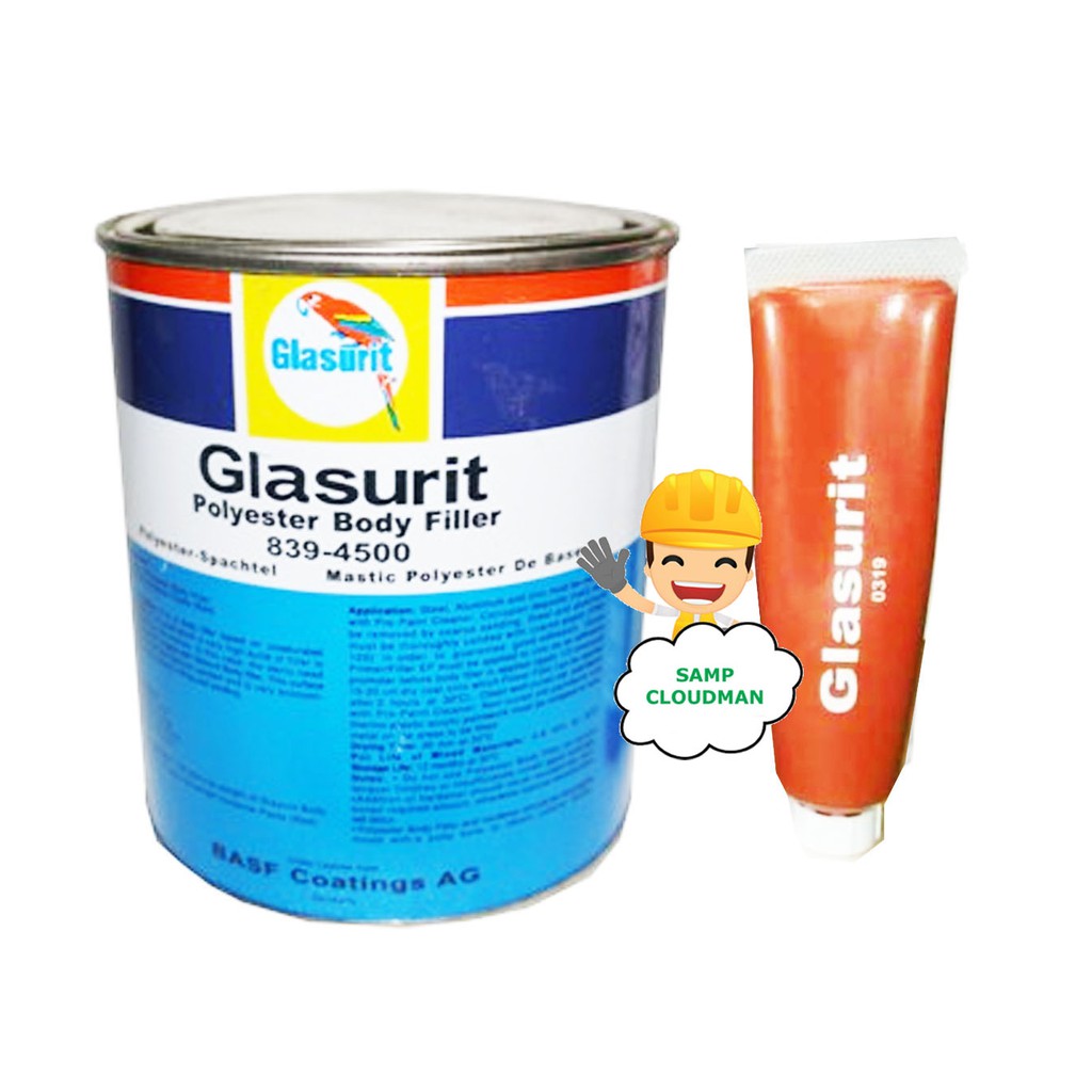 Glasurit Polyester Body Filler with Harderner 1 Liter Masilya for Wood
