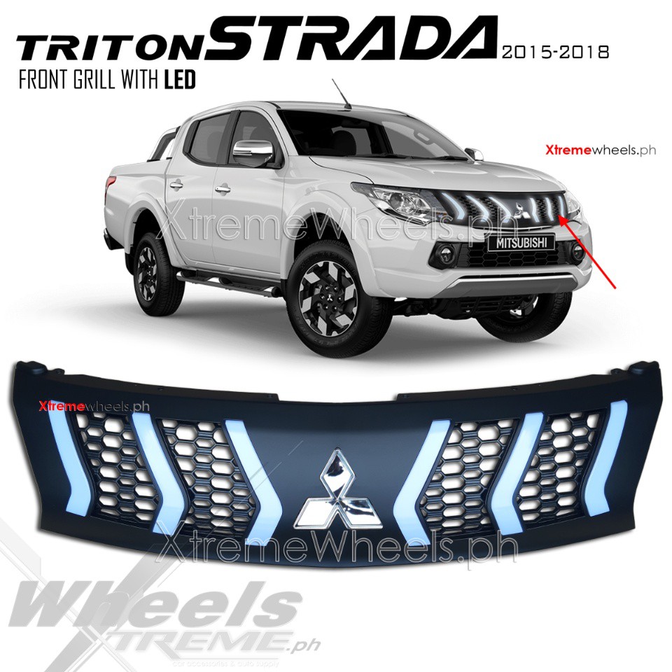 Strada 2015-2018 Grill with LED Thailand made Matte Black ( strada ...
