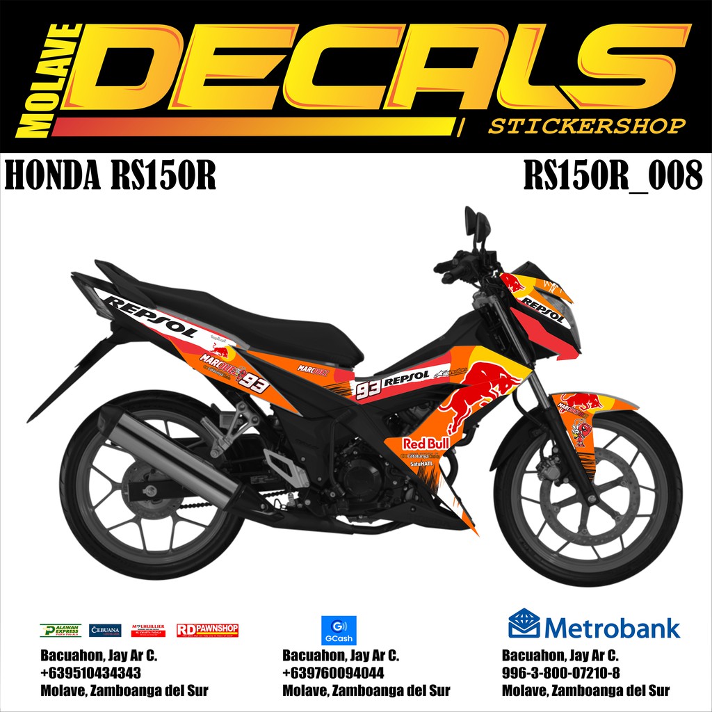 Honda RS150R Graphics Kit | RS150R_008 | Shopee Philippines