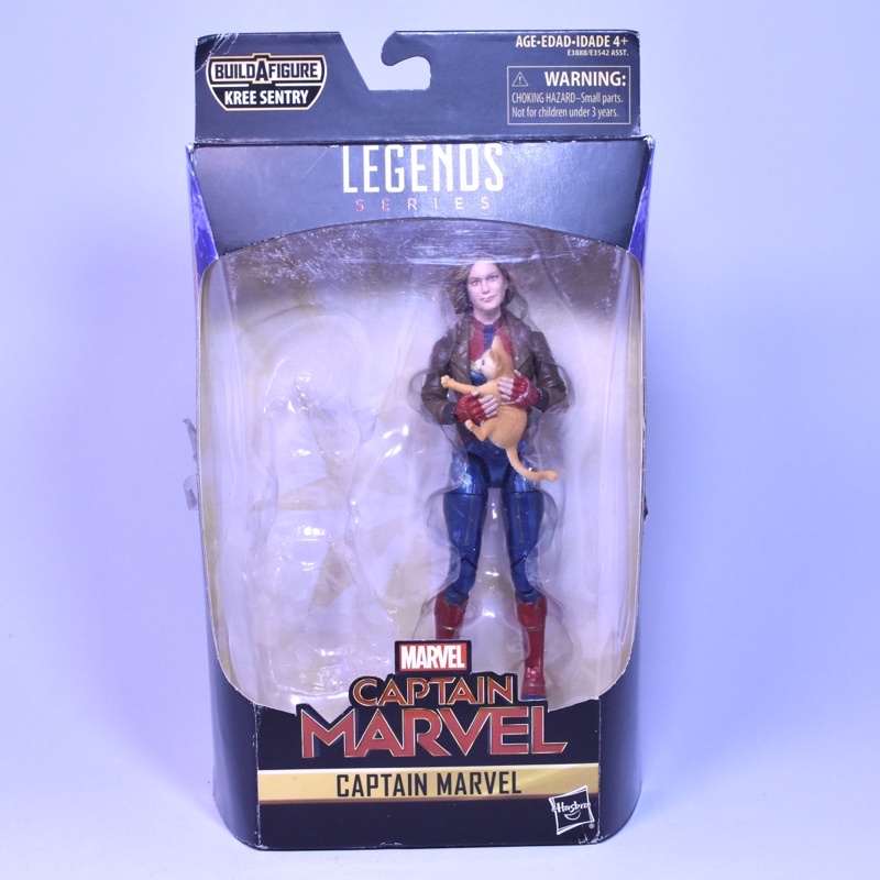 Marvel Legends Captain Marvel (Bomber Jacket, with Goose, Kree sentry ...