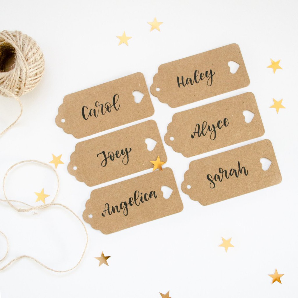 Personalized Name Tags, Wedding Kraft Tags, Gift Name Cards