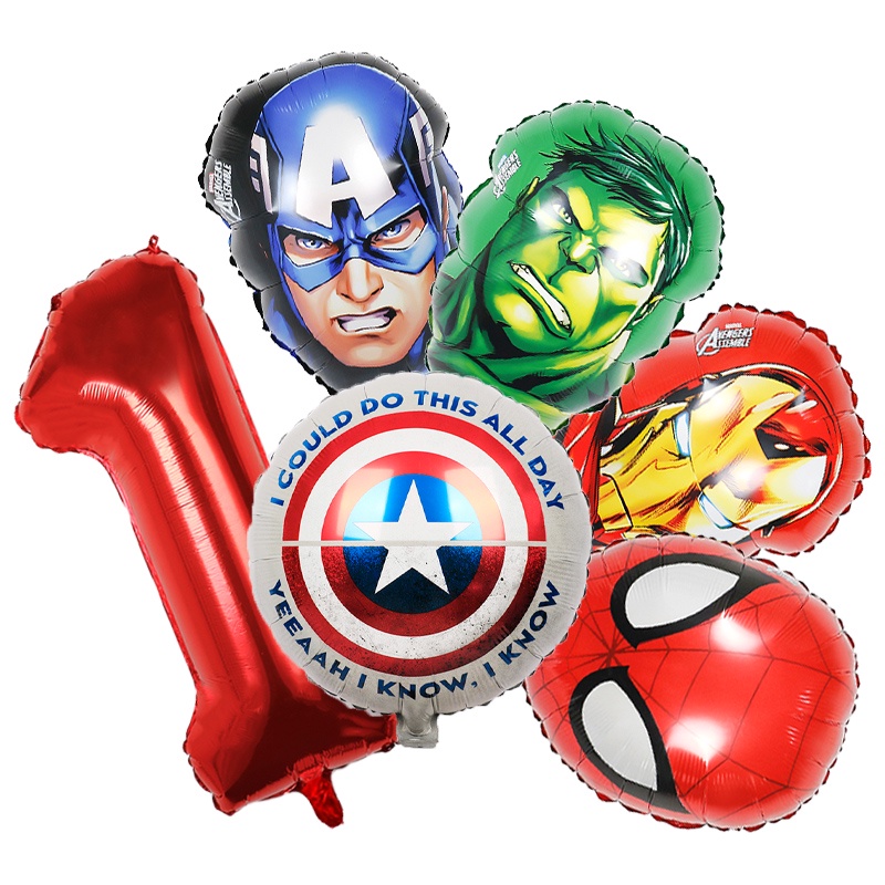 Marvel Avengers Foil Balloons Baby Shower Birthday Party Decoration ...