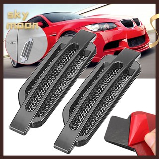 1Pair Universal Side Air Intake Flow Vent Cover Car Styling Accessories Car  Exterior Decoration Car Hood Stickers Black