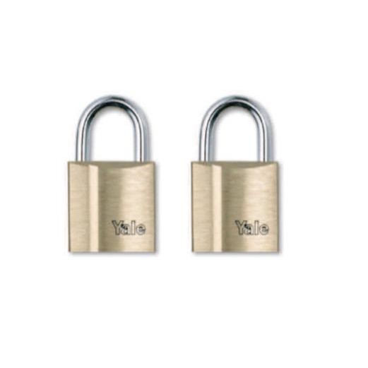 Yale Handy Series 2 pcs. Keyed-Alike Brass Padlock 25mm Model: P110/25 ...