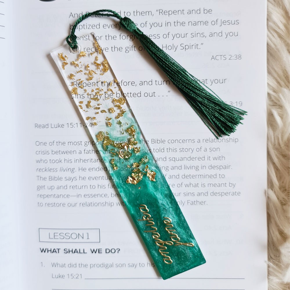 Resin Handcrafted bookmark Personalize Token Epoxy Resin Bookmarks
