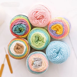 Super Soft Crochet Yarn 45% Cotton and 55% Acrylic Blended Multicolored  Rainbow Cake Ball Yarn - China Lily Yarns and Crochet Lily Yarns price
