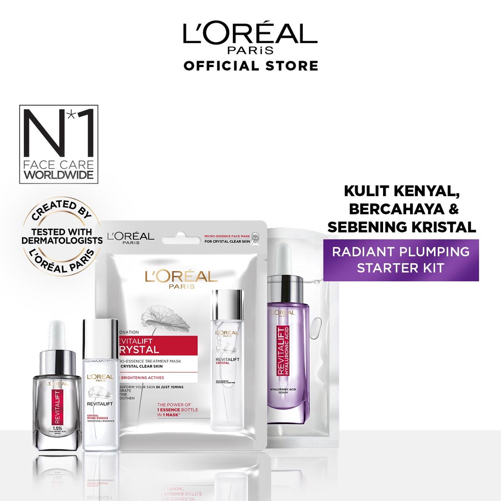 L'oreal Paris Revitalift Radiant Plumping Starter Kit (For Moisture And ...