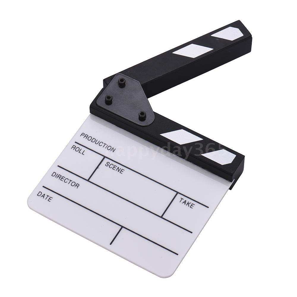 Compact Size Acrylic Clapboard Dry Erase TV Film Movie Director Cut ...