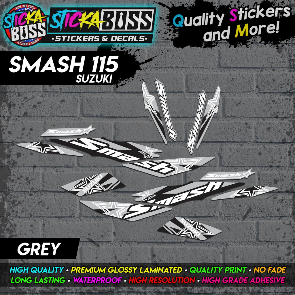 STICKER DECALS for Smash 115 (S11519ST) [GREY] By STICKABOSS (SOFIE ...