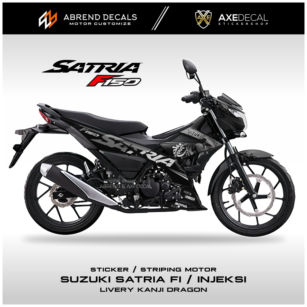 Striping Suzuki Satria Fi Livery Kanji Dragon/Custom Design Injection ...