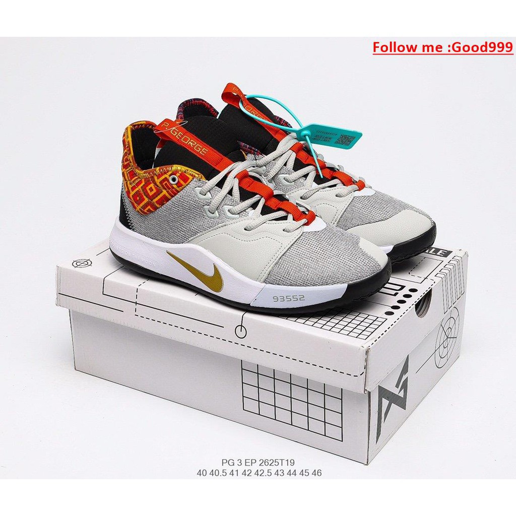 NIKE PG 3 BHM 2019 Gray Casual Sport shoes Running Sneakers