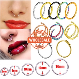 2Pcs/Set Fashionable Ball Decor Labret Lip Ring & 1pc Tool Stainless Steel for Women & Men No Piercing Needed Septum Body Jewelry,one-size