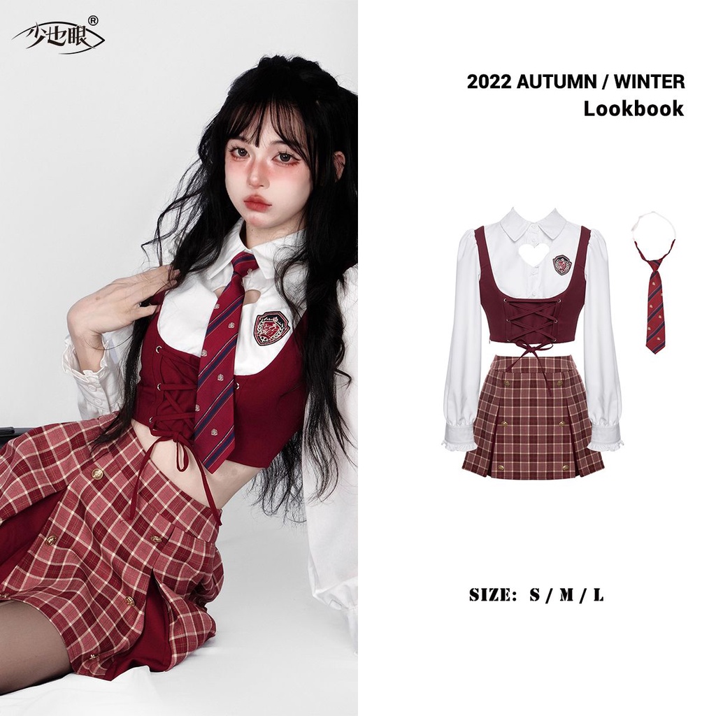 [READY STOCK] 2023 Korean Uniform Preppy Style SlimFit Slimmer Look